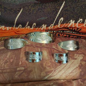 Harley Davidson headlight, fog light & tail lights eyelid lot chrome